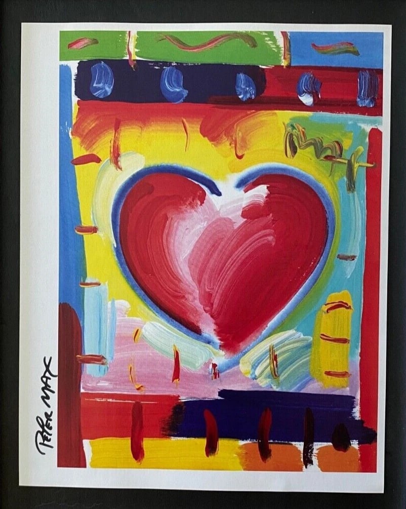 PETER MAX + BEAUTIFUL + POP ART SIGNED PRINT + NEW FRAME! - 2