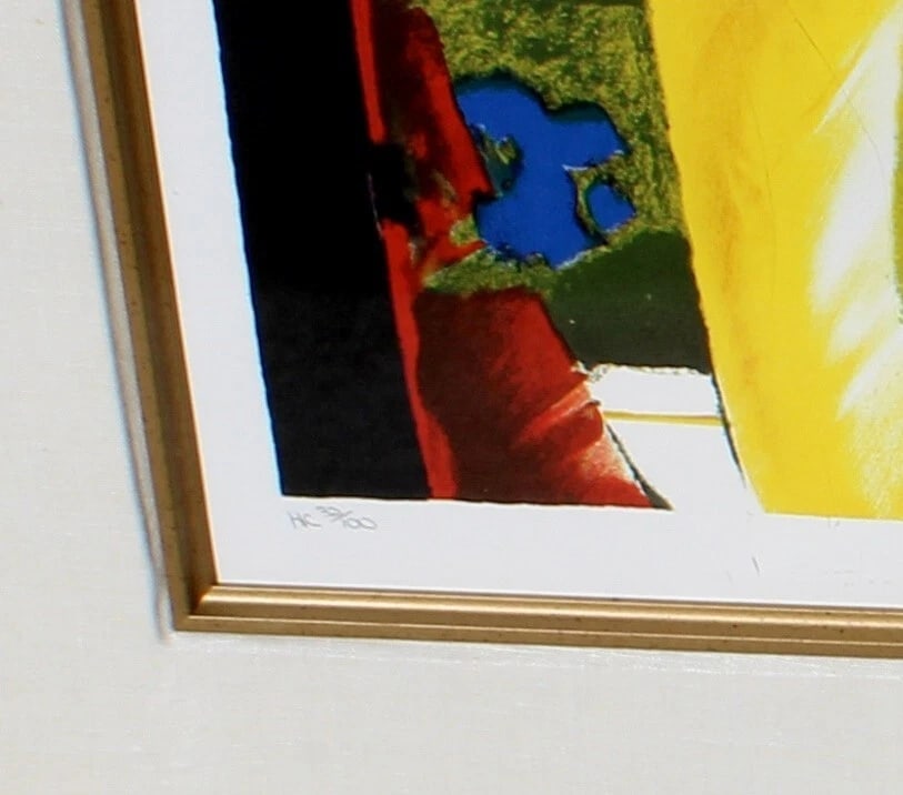 EMILE BELLET Artist's Proof Lithograph "Exposition" Fauvist Woman in Yellow Gown - 5