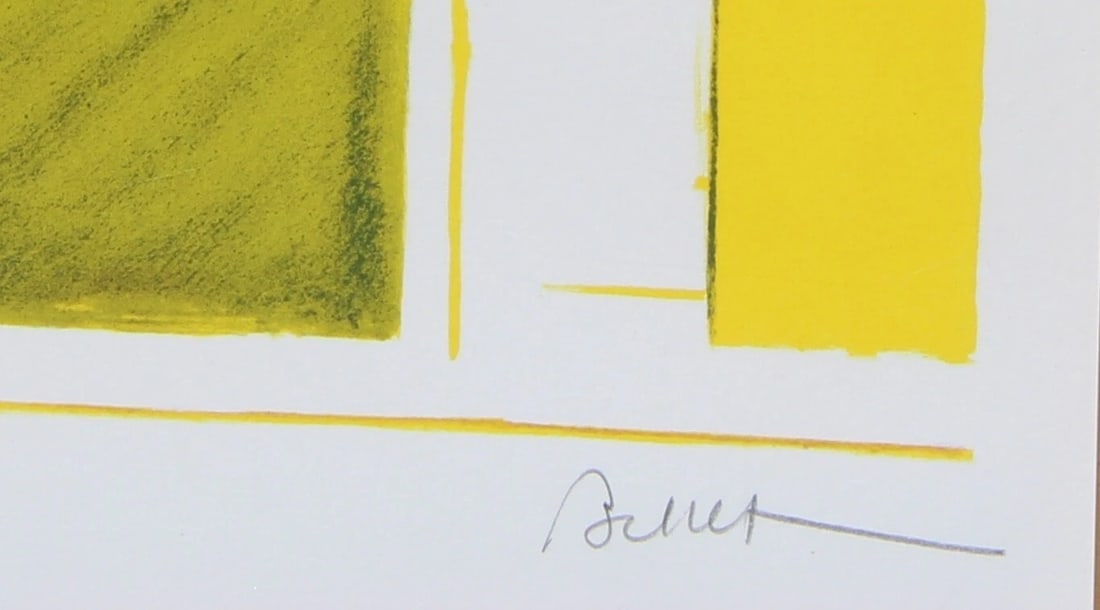 EMILE BELLET Artist's Proof Lithograph "Exposition" Fauvist Woman in Yellow Gown - 6