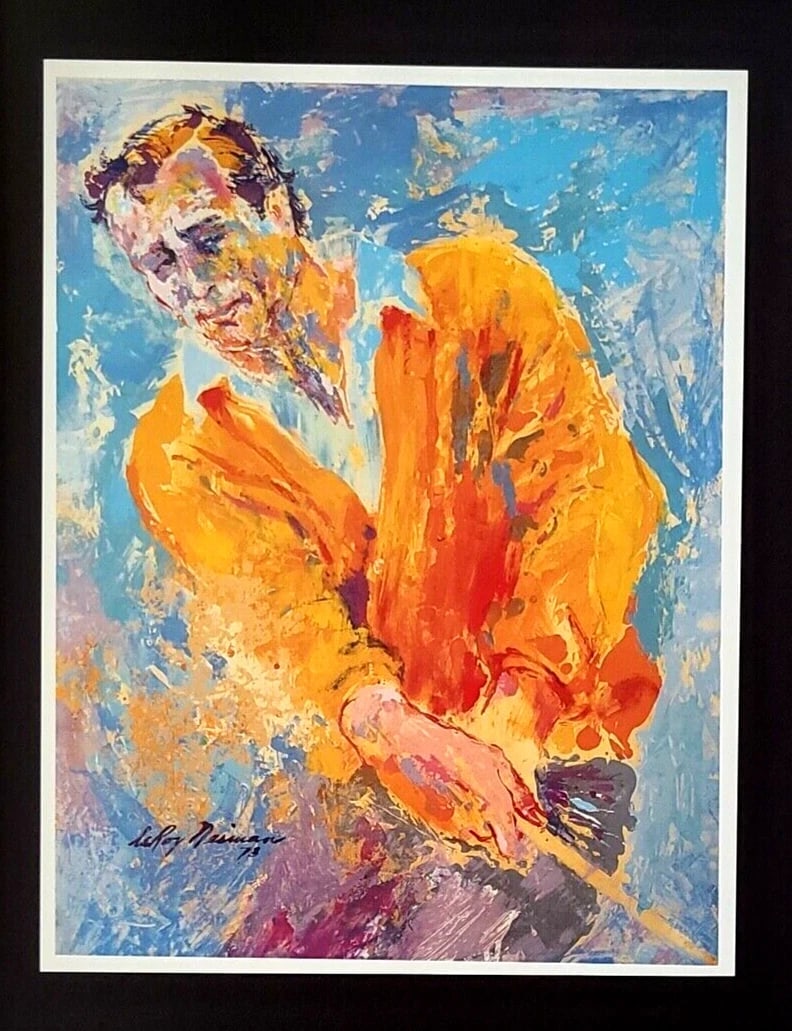LEROY NEIMAN + ARNOLD PALMER + CIRCA 1990'S + SIGNED GOLF PRINT+ FRAMED - 2