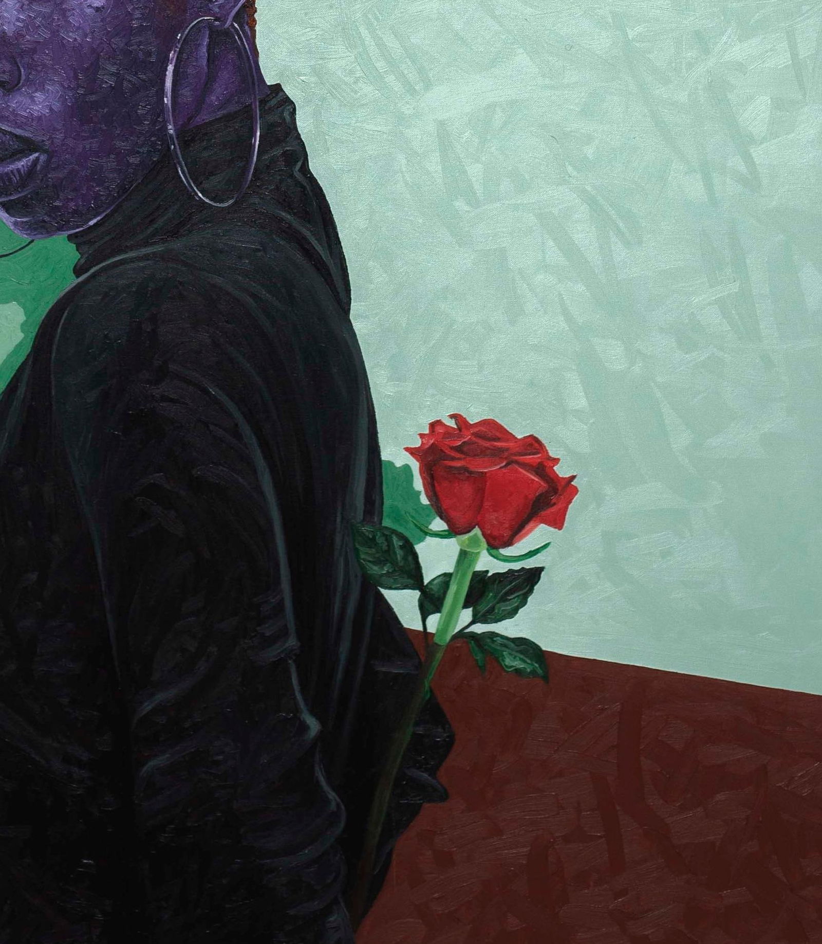 Lawrence Amoo, Window To The Soul - 21st Century, Contemporary, Figurative, Women, Modern, Rose, - 3