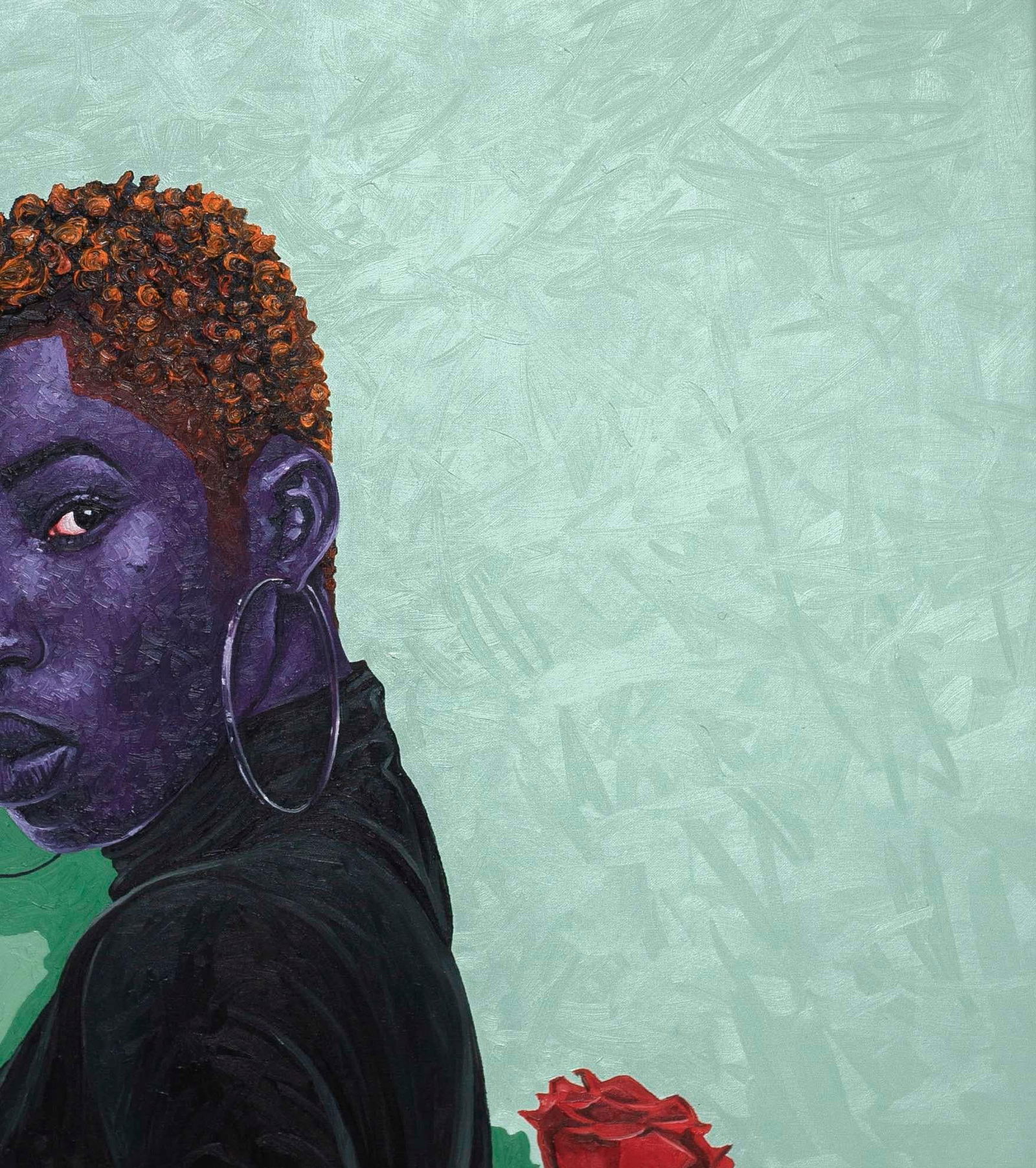 Lawrence Amoo, Window To The Soul - 21st Century, Contemporary, Figurative, Women, Modern, Rose, - 7