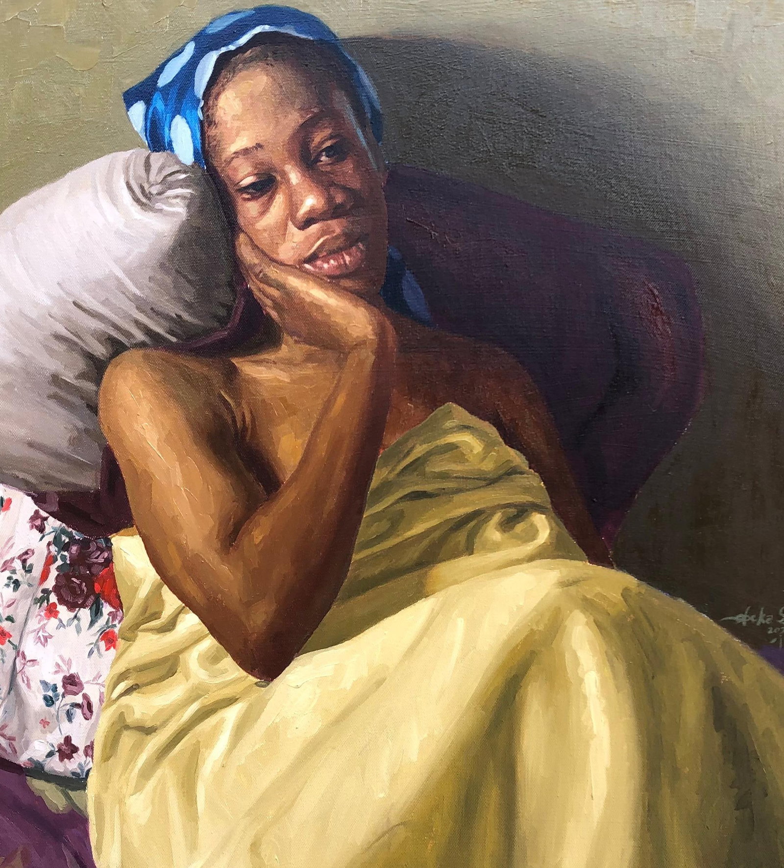 Simon Obeka, A Life Unraveled 2 - 21st Century, Contemporary, Figurative Portrait, Women, Oil, 2024 - 9