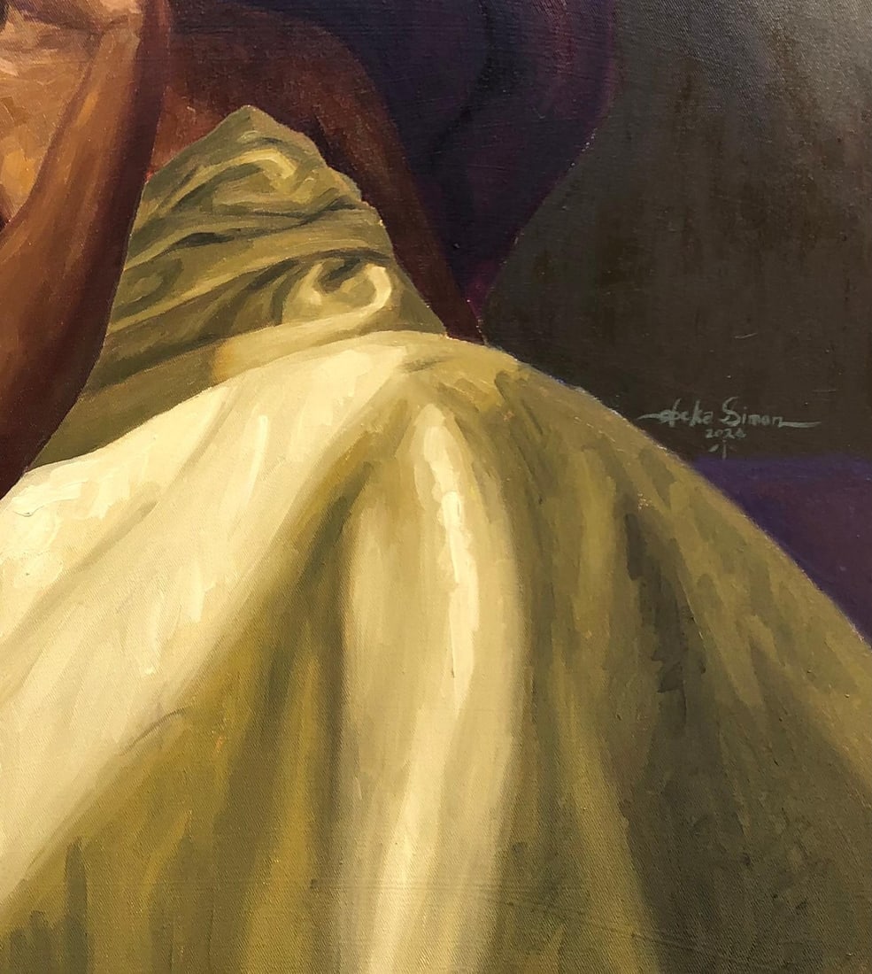 Simon Obeka, A Life Unraveled 2 - 21st Century, Contemporary, Figurative Portrait, Women, Oil, 2024 - 14