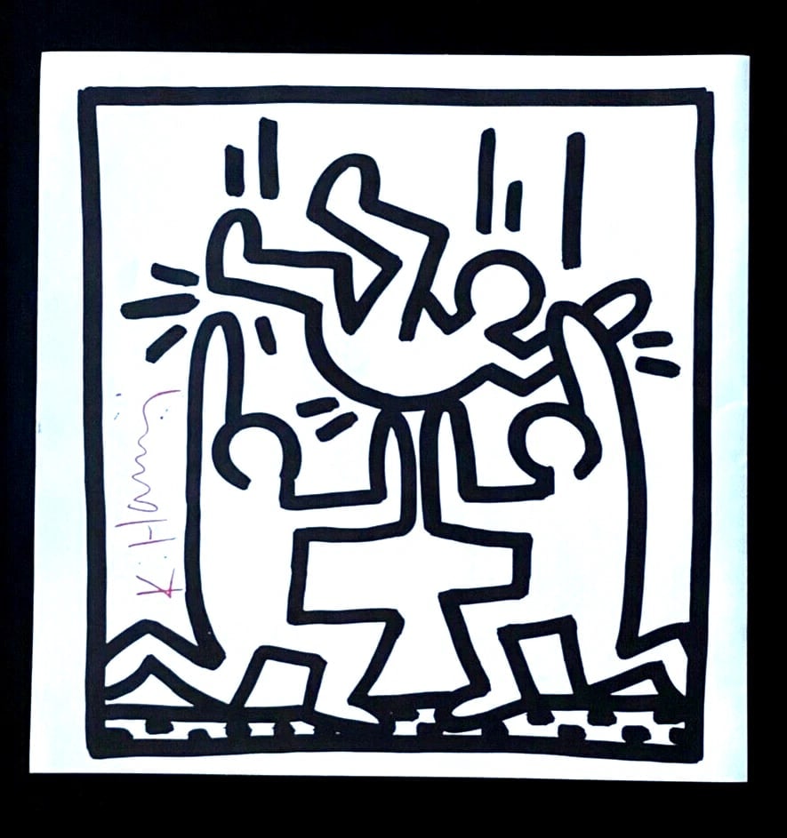 KEITH HARING + SIGNED VINTAGE PRINT FRAMED - 2