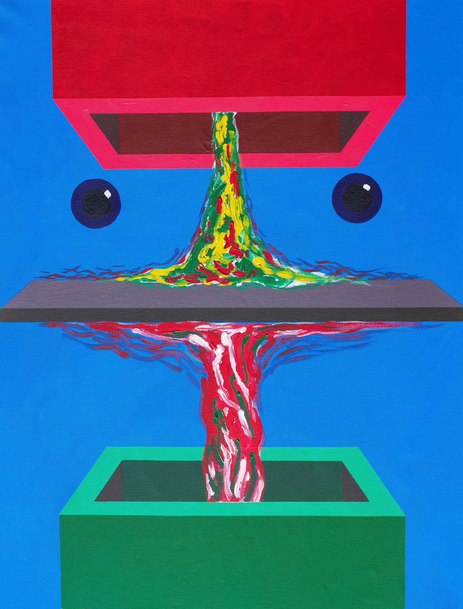 Chinedu Chidebe, Mediator - 21st Century, Contemporary, Geometric Abstract, Interior, Acrylic Art, - 5