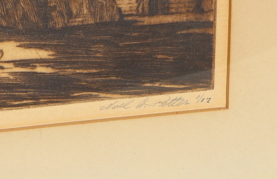 NOEL PETTER Vintage S/N Etching San Diego Mission de Alcala 1/17 Exhibited - 4