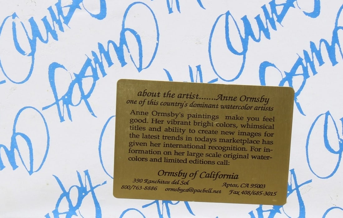 ANNE ORMSBY Tropical Fish Lithograph Plate Signed/Framed - 8