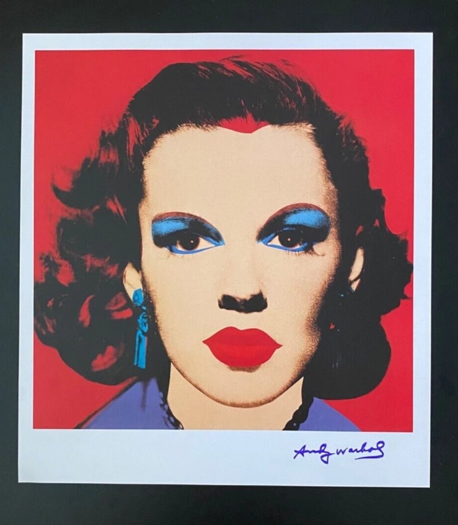 ANDY WARHOL + SIGNED 1984 JUDY GARLAND PRINT MOUNTED & FRAMED - 2