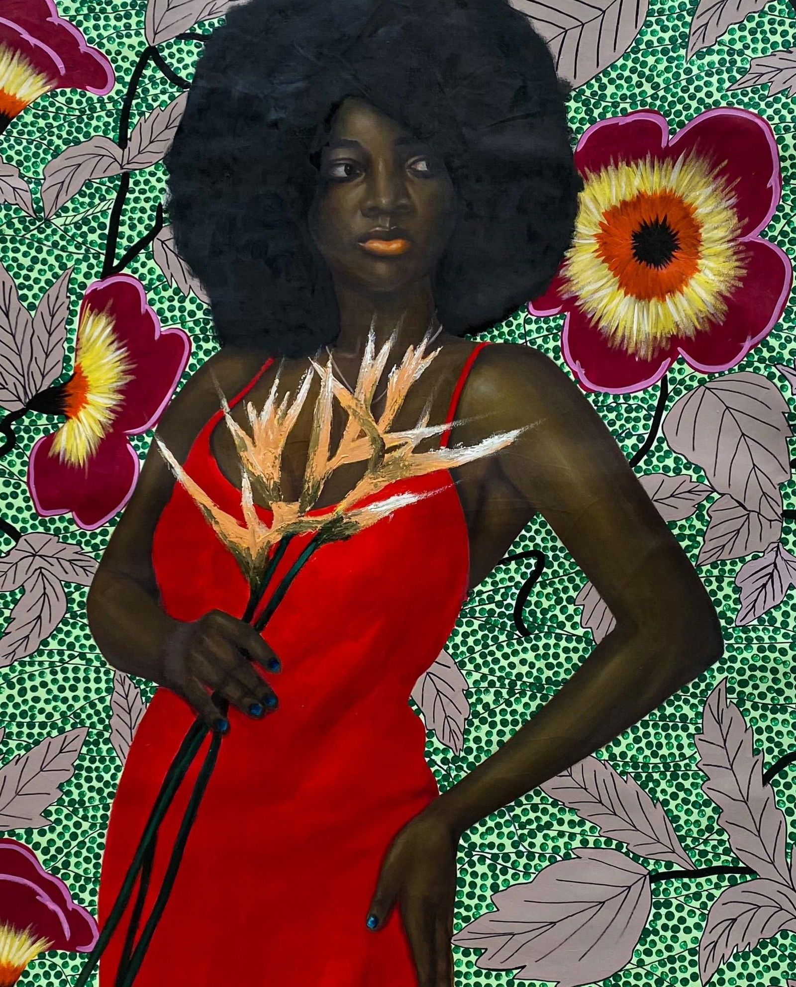 Gobe Joseph, Blossoms of Strength 3 -21st Century, Contemporary, Figurative Painting, Women, 2023 - 4