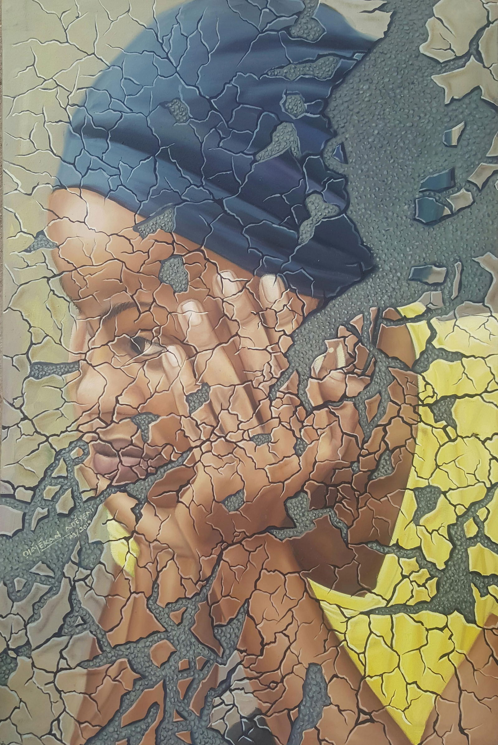 Olalekan Adeyemi, Web of Intrigues - 21st Century, Contemporary, Figurative Portrait, Women, Oil, - 2