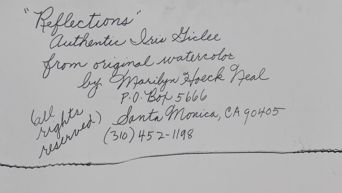 MARILYN HOECK NEAL California Artist Floral Reflections Giclee - 7