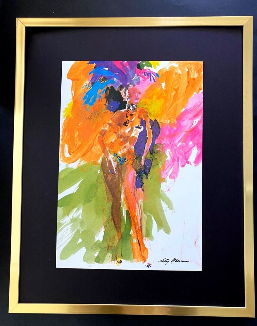 LEROY NEIMAN + SIGNED PRINT FRAMED + CARNAVAL IN RIO + VINTAGE 1981: Title:LEROY NEIMAN + SIGNED PRINT FRAMED + CARNAVAL IN RIO + VINTAGE 1981Description:LEROY NEIMAN AWESOME 1981 PRINT ON GLOSSY PAPER " CARNAVAL IN RIO " FACSIMILE SIGNED IN INK FRAME COVERS AN