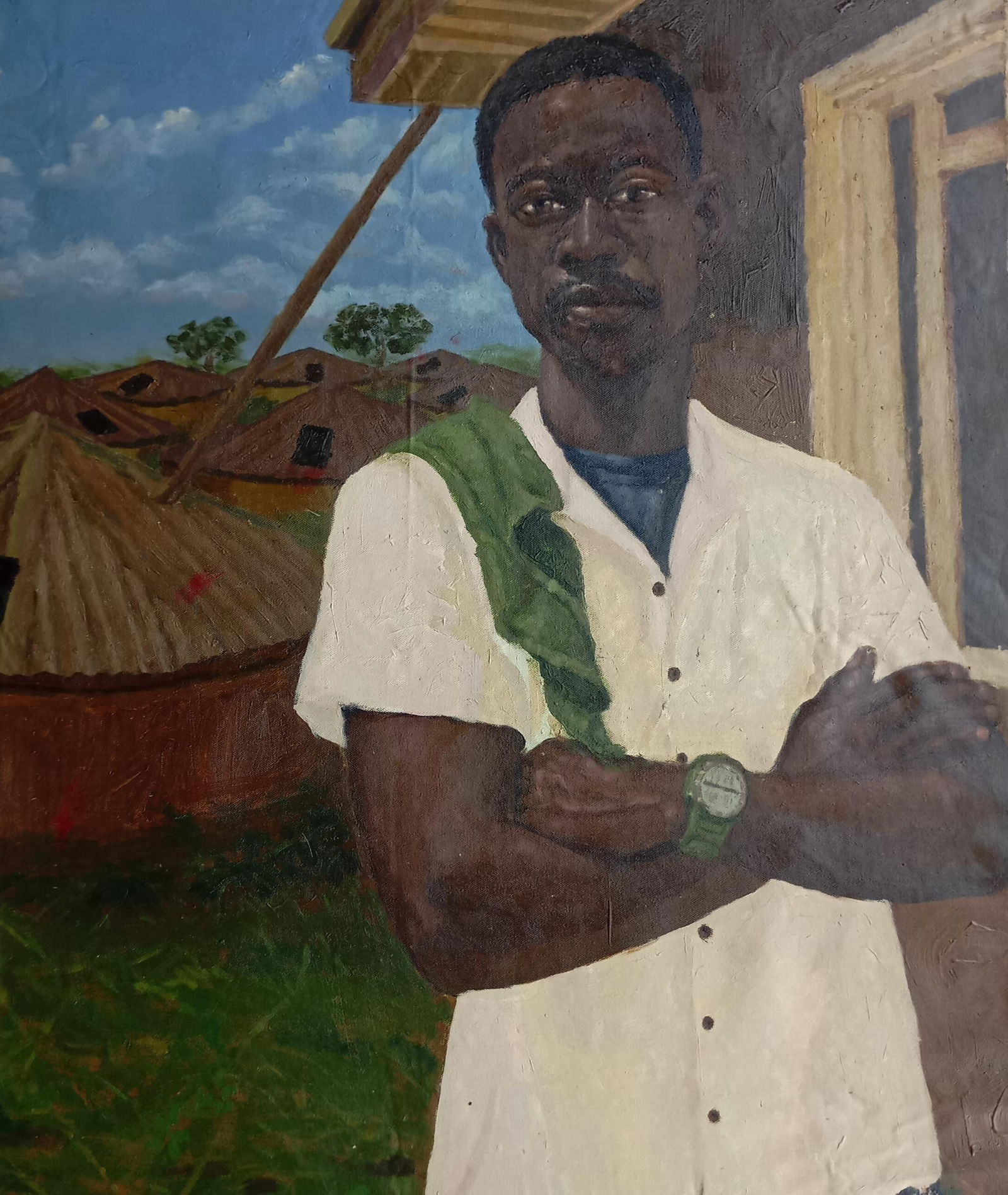 Olamilekan Bello, Ogo Enyi (Water in the Hole) - 21st Century, Contemporary, Figurative, Landscape, - 4