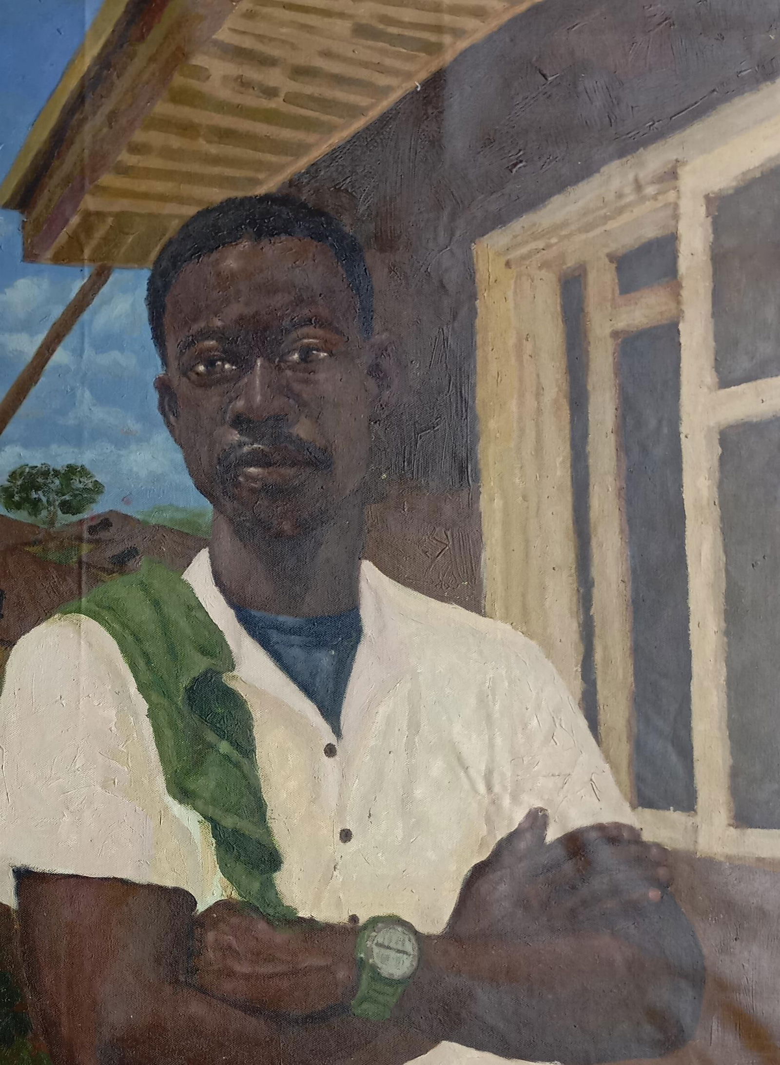 Olamilekan Bello, Ogo Enyi (Water in the Hole) - 21st Century, Contemporary, Figurative, Landscape, - 6