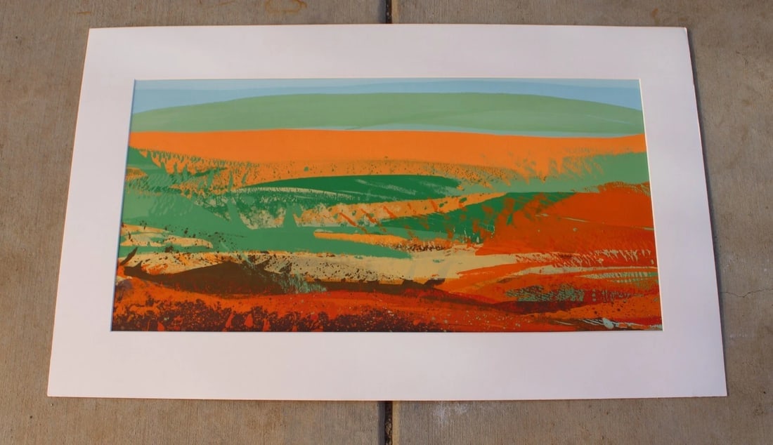 JOSEPH GRIPPI Monotype Screenprint AUTUMN Pencil Signed - 3