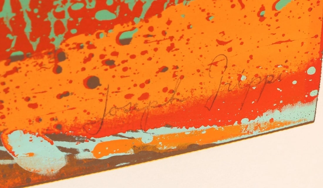 JOSEPH GRIPPI Monotype Screenprint AUTUMN Pencil Signed - 5