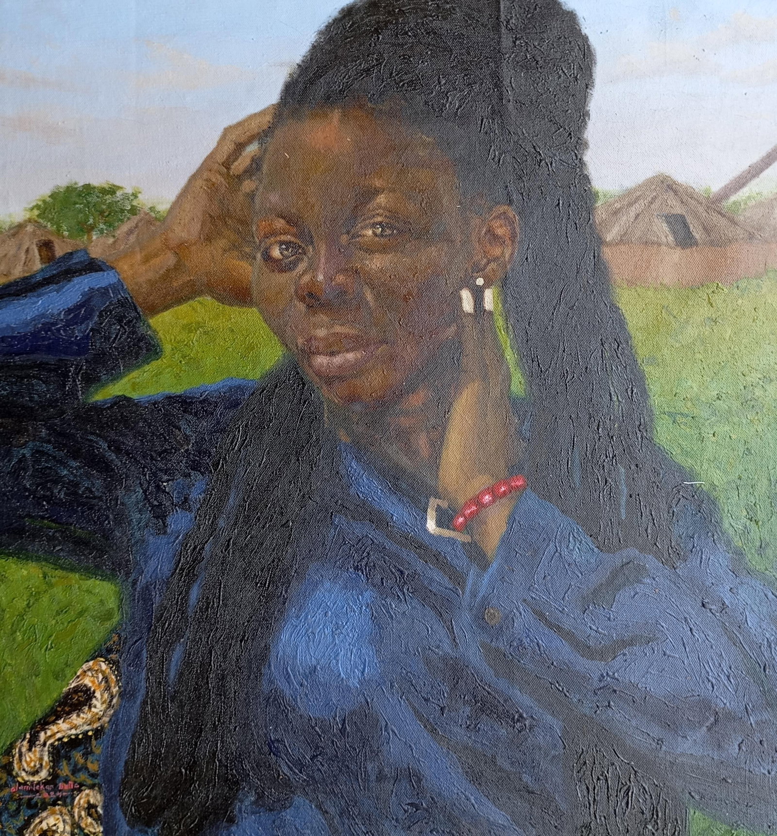 Olamilekan Bello, Fehintola (Water in the Hole) -21st Century, Contemporary, Figurative, Landscape, - 10