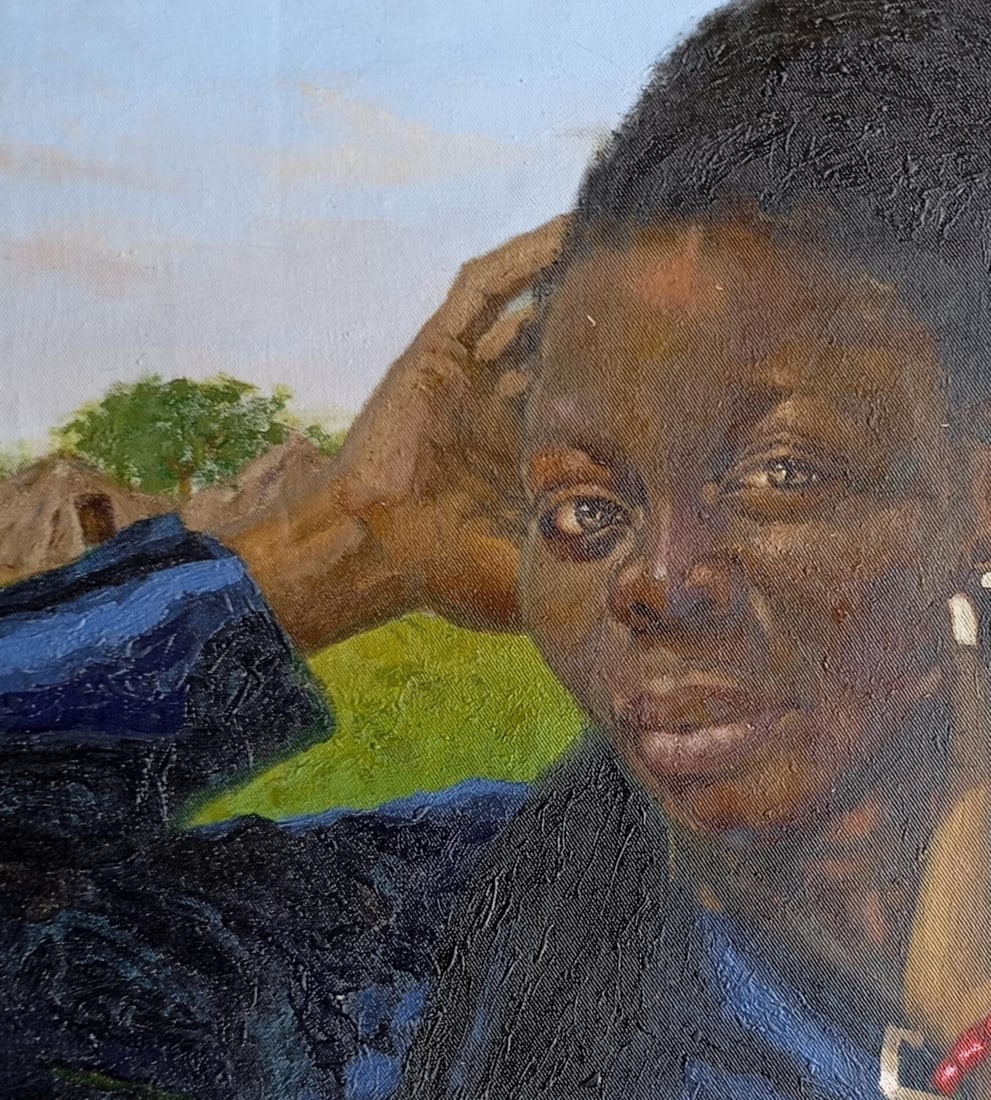 Olamilekan Bello, Fehintola (Water in the Hole) -21st Century, Contemporary, Figurative, Landscape, - 11
