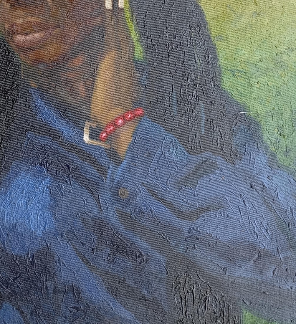 Olamilekan Bello, Fehintola (Water in the Hole) -21st Century, Contemporary, Figurative, Landscape, - 2