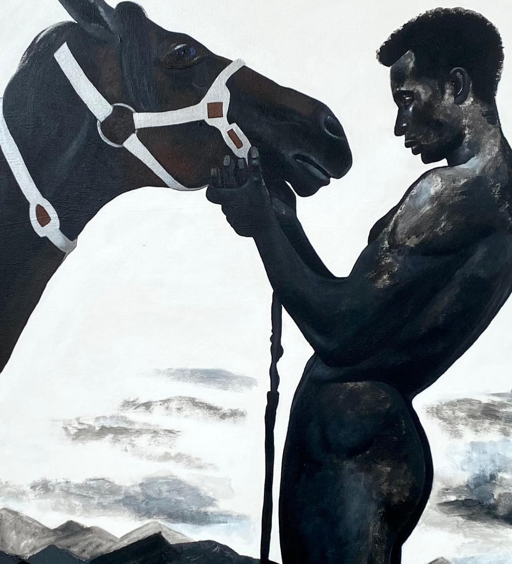 Samson Toba, Relentless - 21st Century, Contemporary, Figurative Portrait, Horse, Cowboy, Man, 2024 - 4
