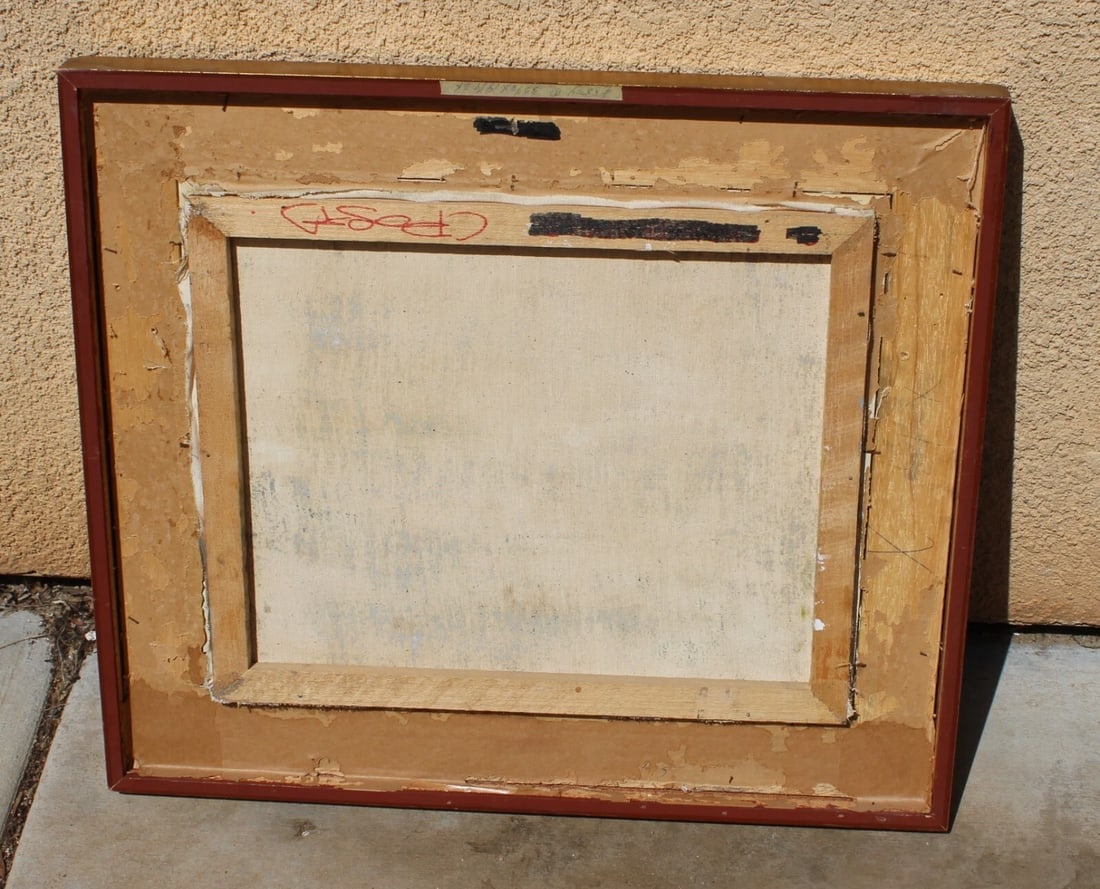 Mid Century Thai Floating Marketplace oil painting 1971 - 6