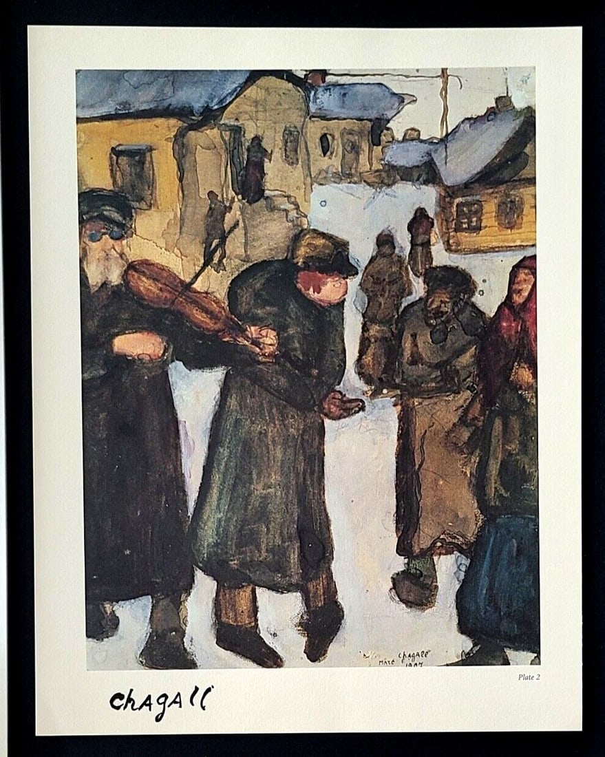 MARC CHAGALL + 1975 BEAUTIFUL SIGNED PRINT MOUNTED AND FRAMED - 2