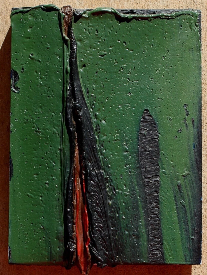 LESLIE D WAYNE Fine Gallery Provenance Hide & Seek 1992 Abstract: Title:LESLIE D WAYNE Fine Gallery Provenance Hide & Seek 1992 Abstract Description:LESLIE D. WAYNE (BORN 1953). $$$$$ Gallery Artist. Modernist Abstract. Hide and Seek, 1992, 8" x 6" x 1-1/2" oil impa