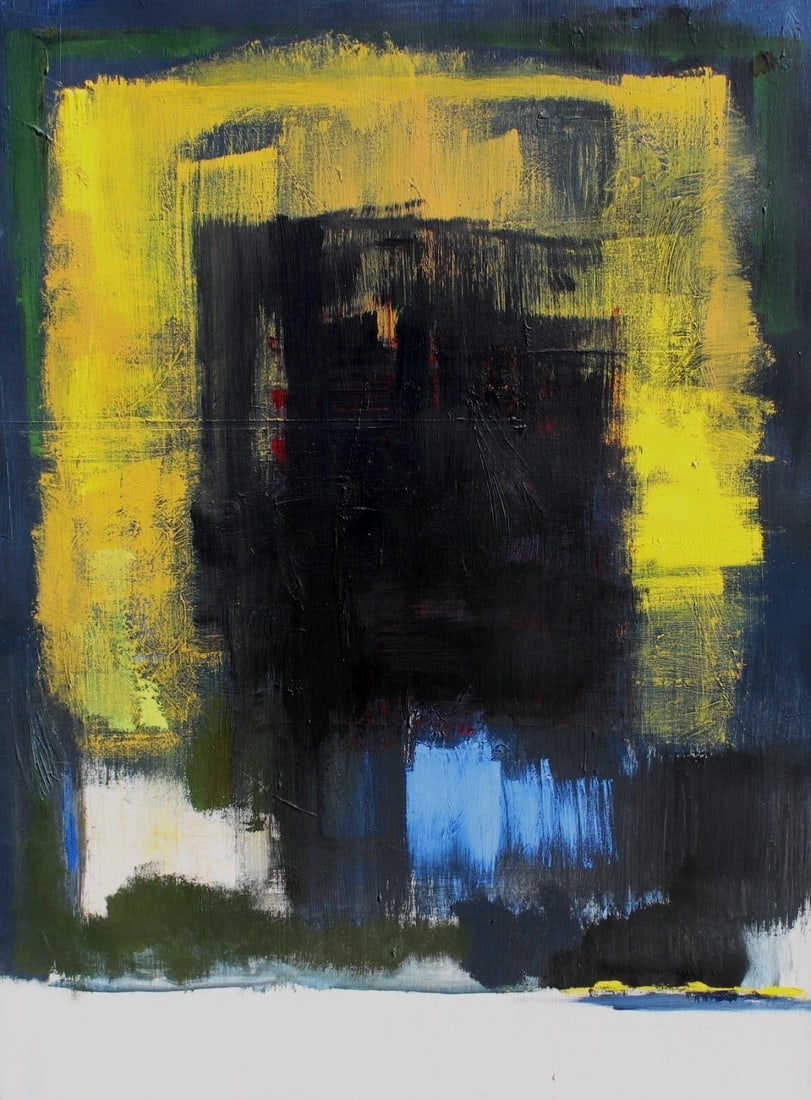 NANCY CATON New York Modernist Abstract Yellow Brick Road 48" x 36" was $2000.00 - 4