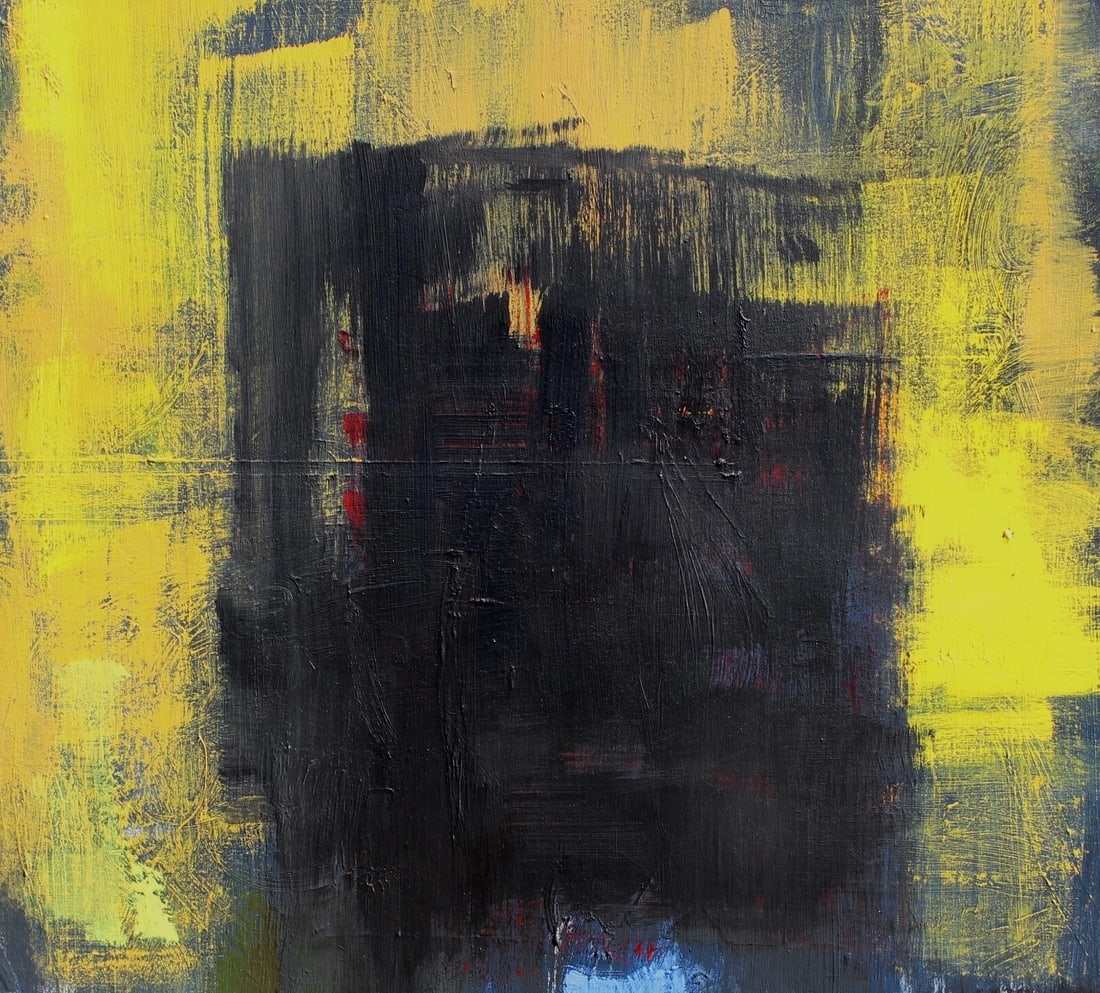 NANCY CATON New York Modernist Abstract Yellow Brick Road 48" x 36" was $2000.00 - 5
