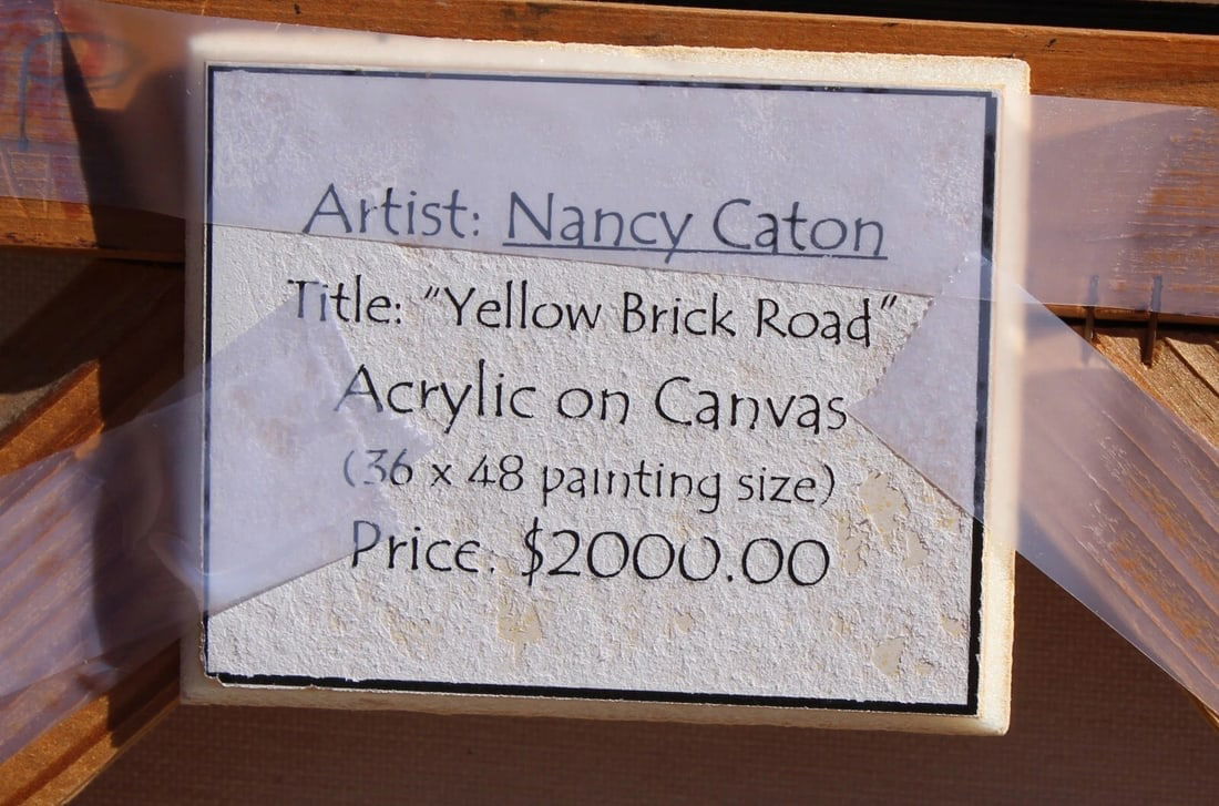 NANCY CATON New York Modernist Abstract Yellow Brick Road 48" x 36" was $2000.00 - 7