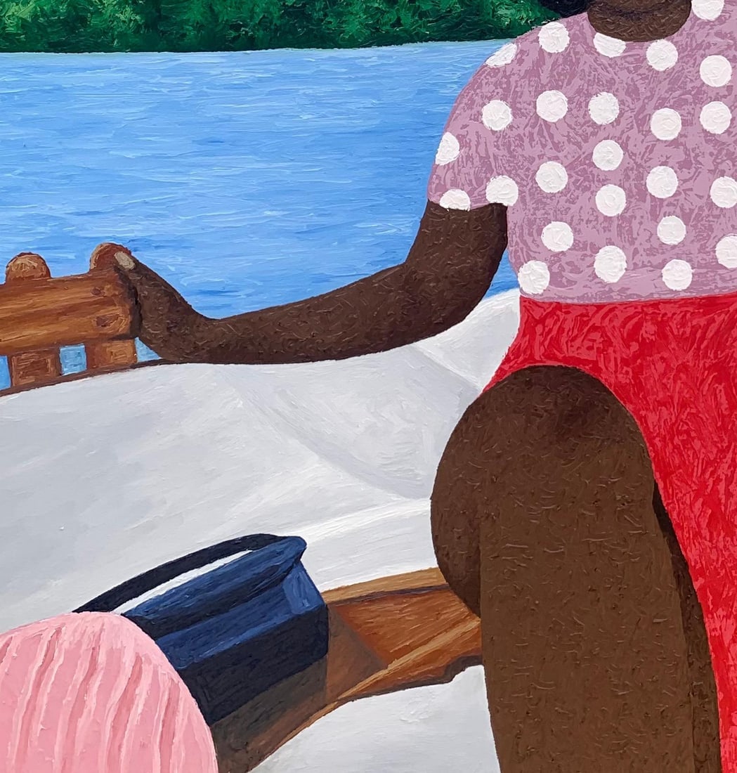 Joshua Salami, Moment on the Sea - 21st Century, Contemporary, Landscape, Women, Modern Art, 2024 - 13