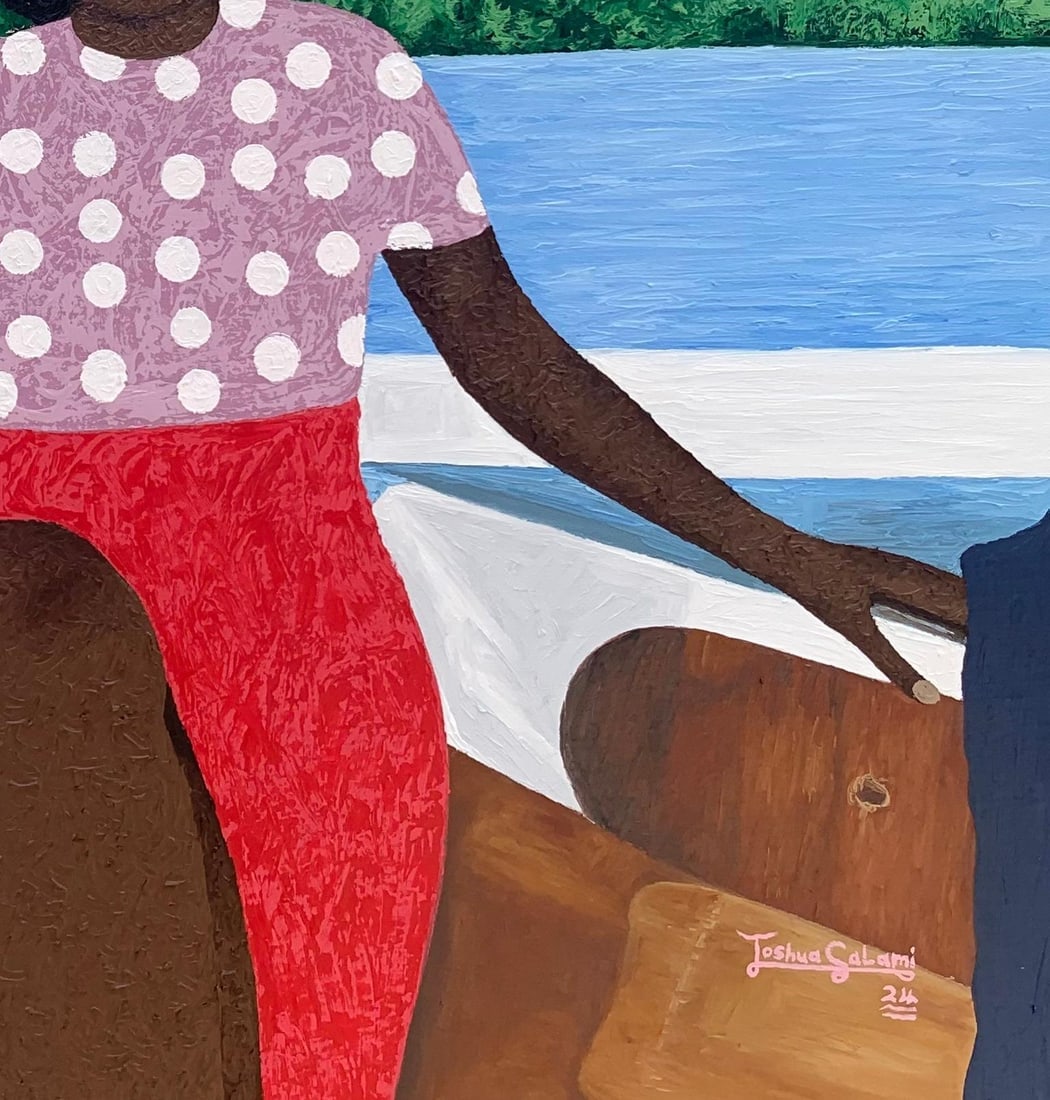 Joshua Salami, Moment on the Sea - 21st Century, Contemporary, Landscape, Women, Modern Art, 2024 - 14