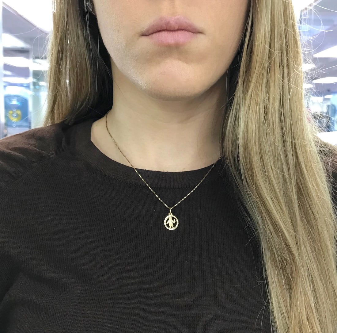 Vintage Arborist Tree Pendant Necklace 10K Yellow Gold 16 Inches, 2.44 Grams - 11