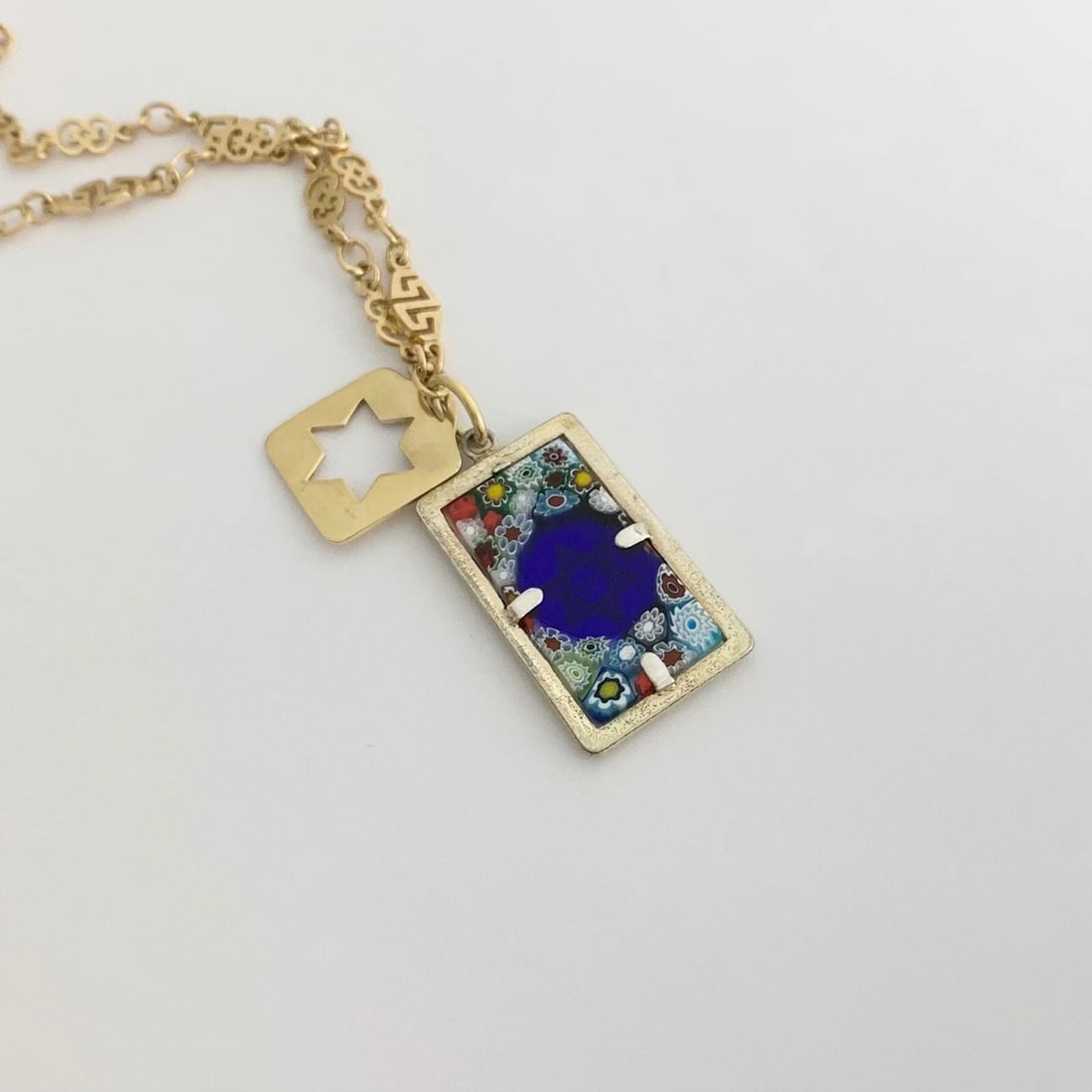 Vintage 1960s Jewish Star of David Pendant Necklace 18K Yellow Gold, 20.46 Grams - 9