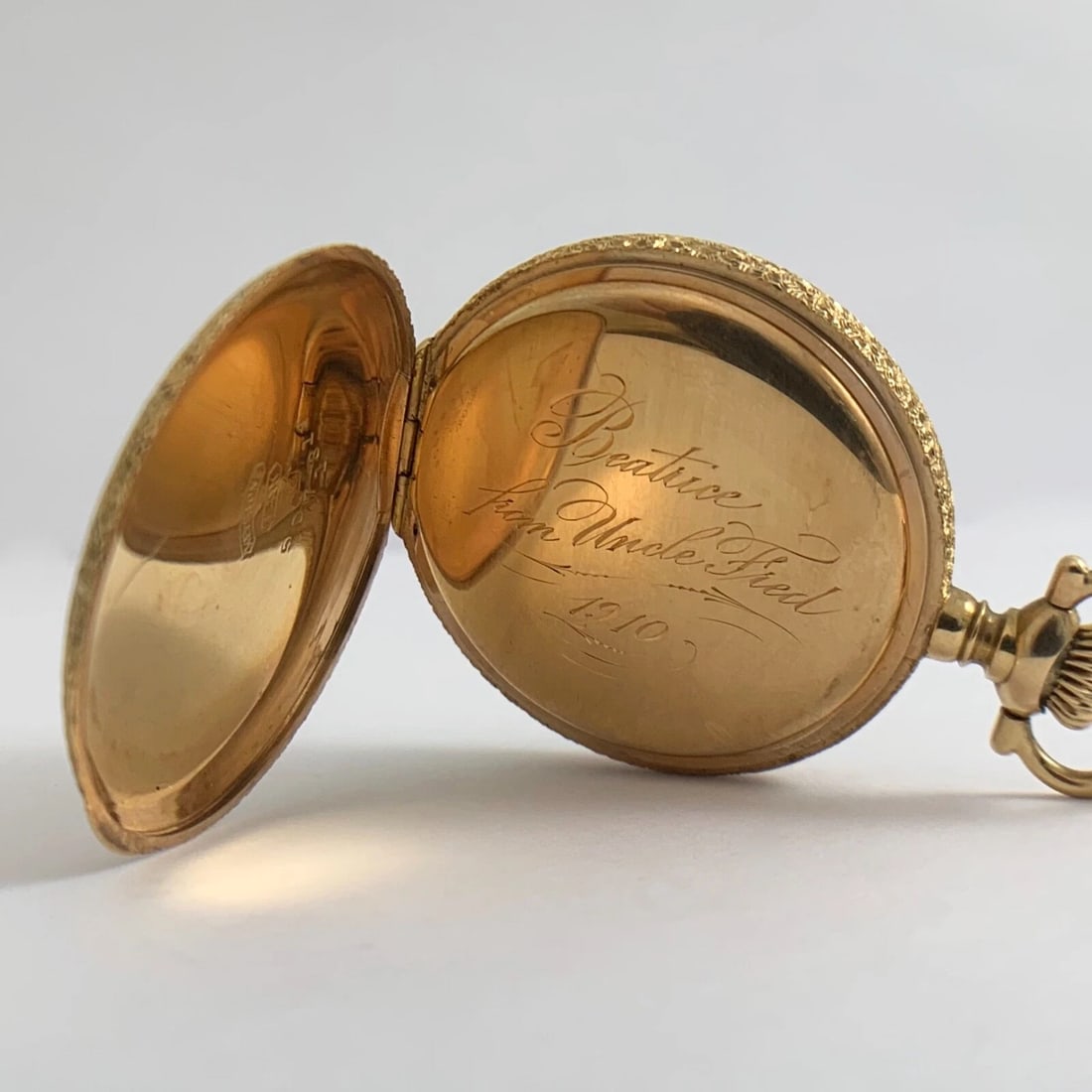 Antique Waltham Ornate Pocket Watch 14K Yellow Gold, 1900-1910, 35 mm, 38.8 Gram - 5