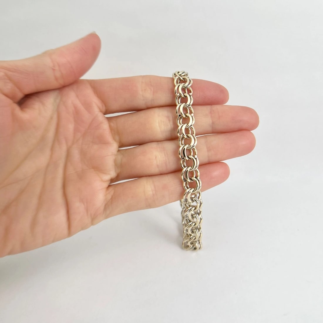 Vintage 1950's Charm Chain Link Bracelet 14K Yellow Gold, 8 Inches, 20.86 Grams - 2