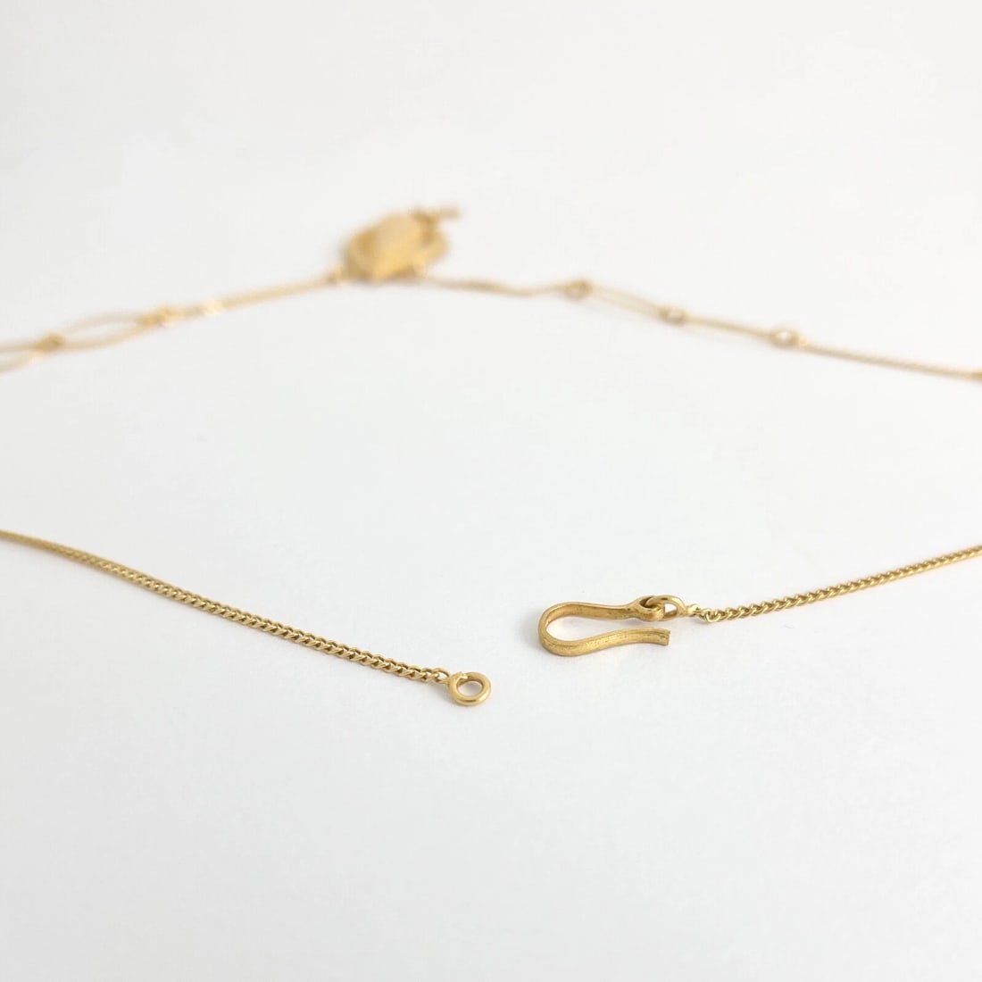 Vintage Teardrop Tassel Pendant Necklace 22K Yellow Gold, 18.75 Inch, 8.43 Grams - 8