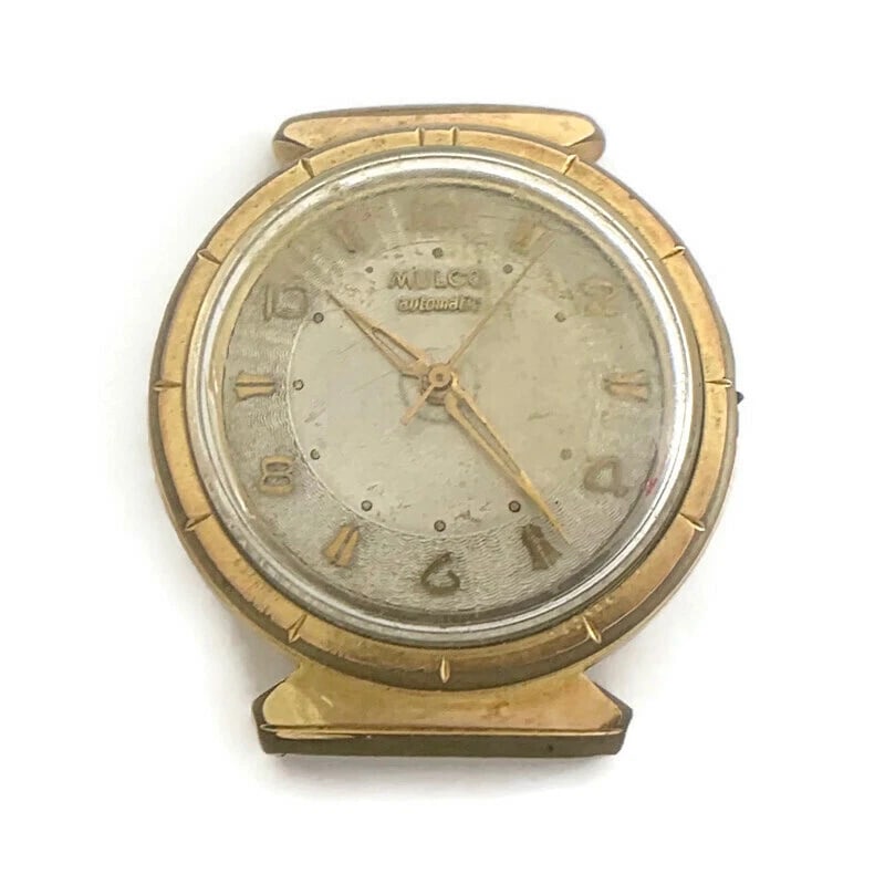 Antique Mulco Yellow Gold-Plated Stainless Steel Watch, 33 mm, 35.65 Gr: Title: Antique Mulco Yellow Gold-Plated Stainless Steel Watch, 33 mm, 35.65 Gr Description: Antique Mulco Yellow Gold-Plated Stainless Steel Watch, 33 mm, 35.65 Gr This is a very unique antique watch.