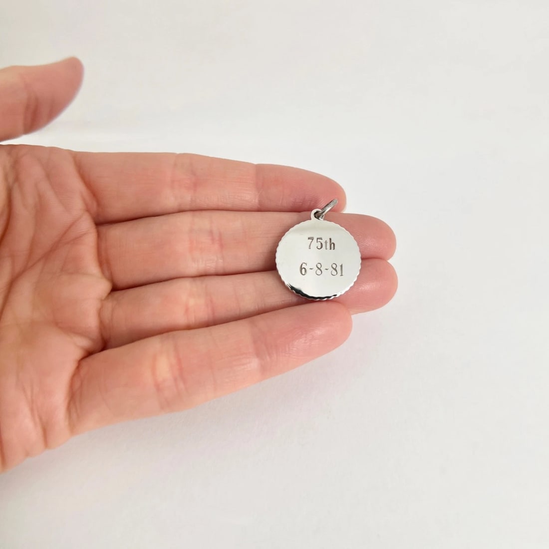 Vintage 1980's Happy Birthday Charm Pendant Silver, 3.22 Grams - 3