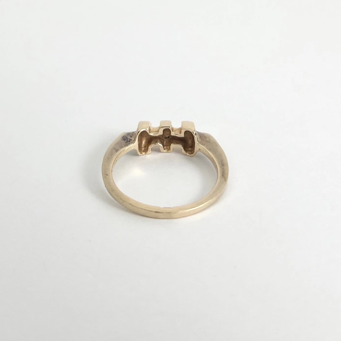 Vintage 1940's Retro Ribbed Gold Ring 14K Gold, 2.77 Grams - 6