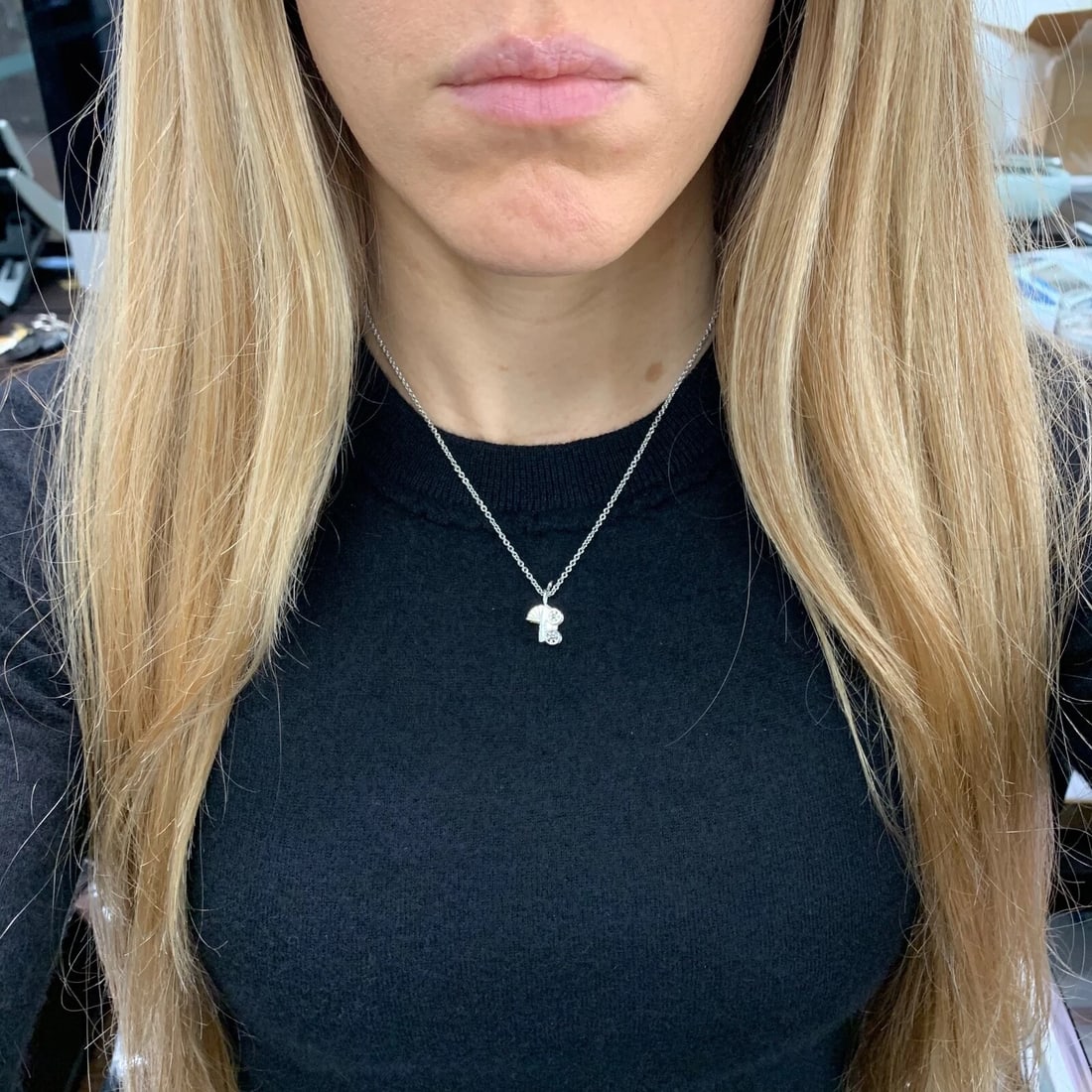 Vintage Baby Carriage Buggy Pram Bracelet Charm Pendant 14K White Gold, 3.61 Gr - 4