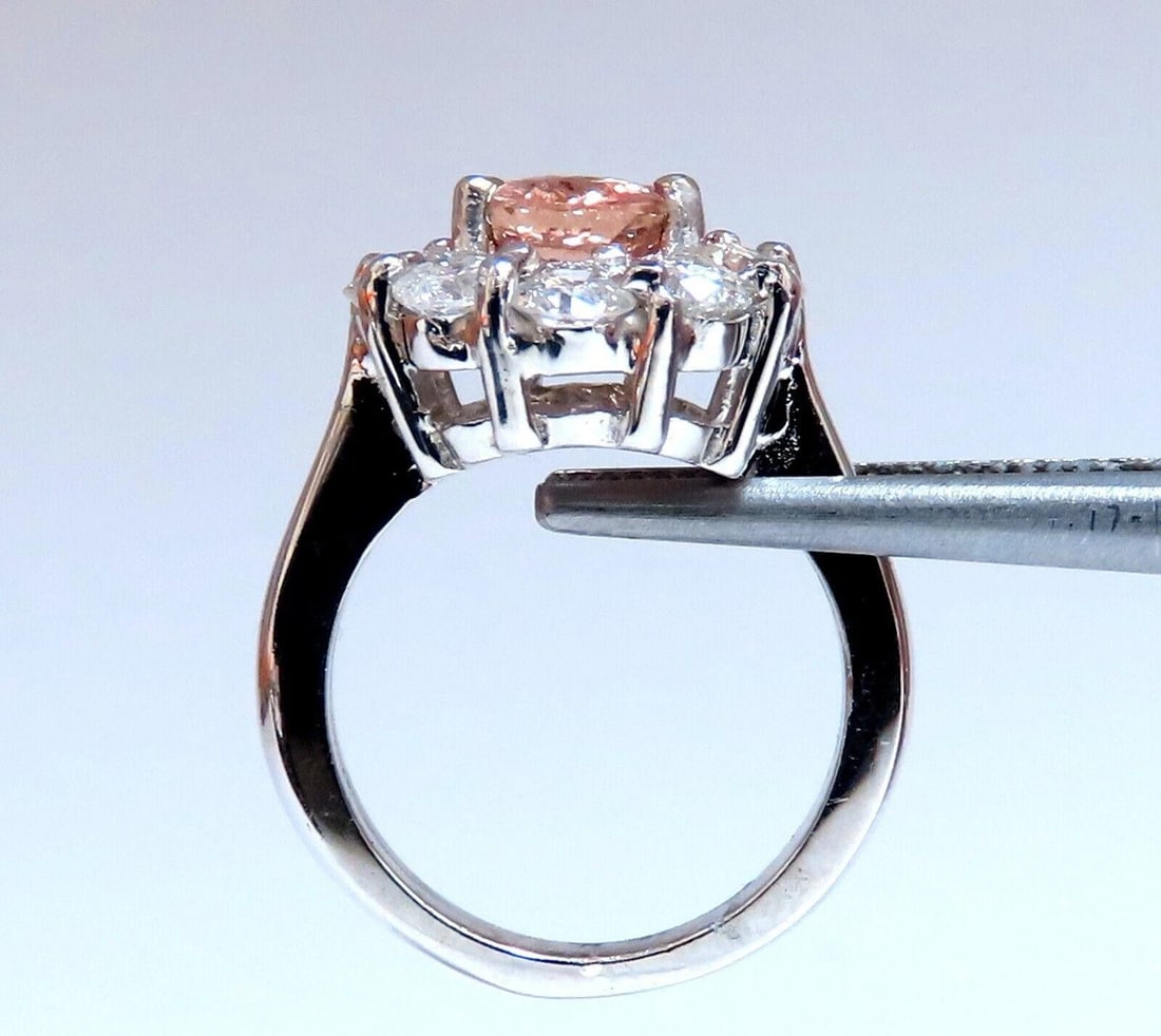 GIA Certified 2.05ct Natural Padparadscha Pink Sapphire Diamond Ring 12028** - 4