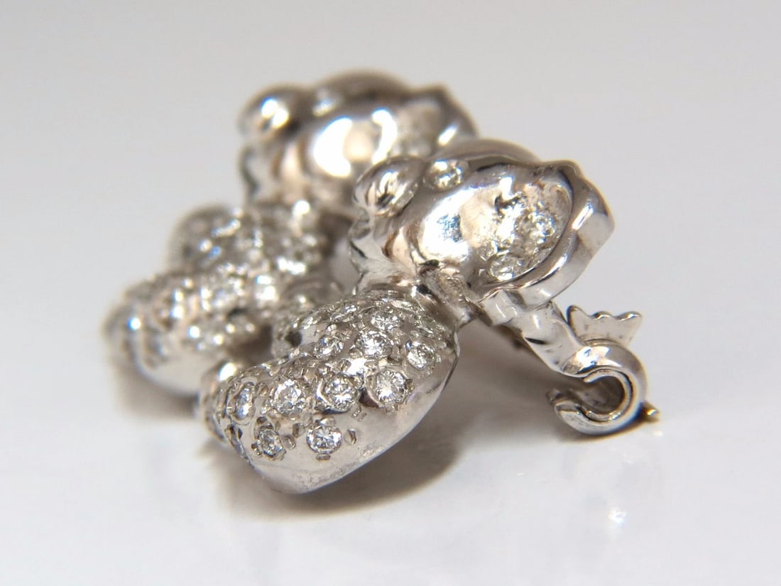 .80ct diamonds "Maki Specie Panda" brooch pin 18kt fertile charm** - 3