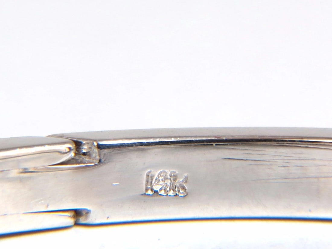 1.30ct natural round diamonds bangle bracelet g/vs channel 14kt** - 7