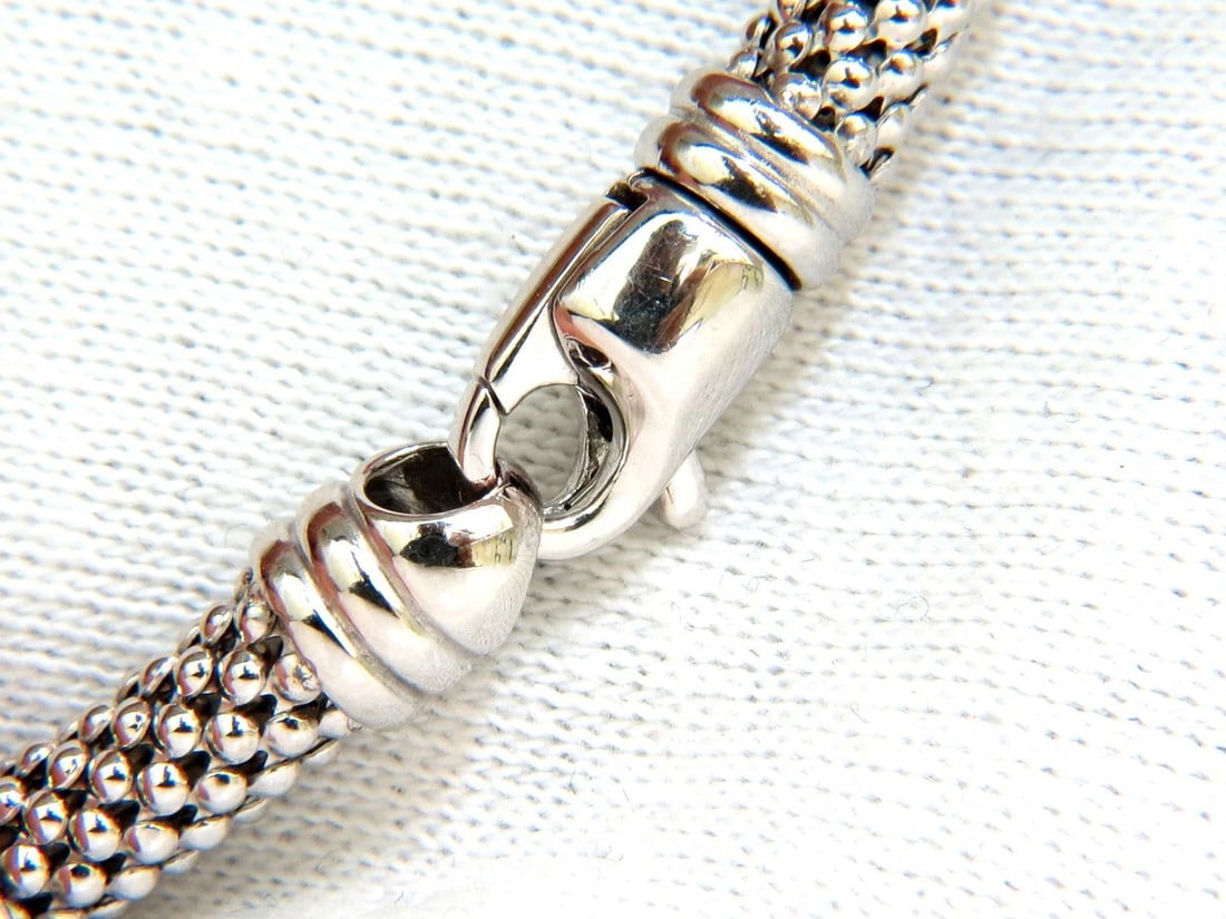 1.00CT DIAMONDS SLOPE ENHANCER DIAMOND SLIDE 5MM BEADED NECKLACE 14KT+** - 7