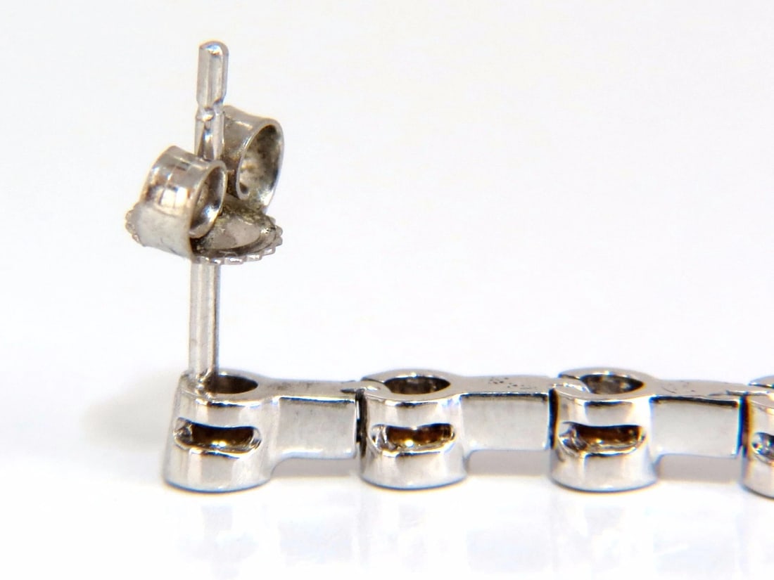 2.60ct natural aquamarines diamonds dangle earrings 14kt** - 5