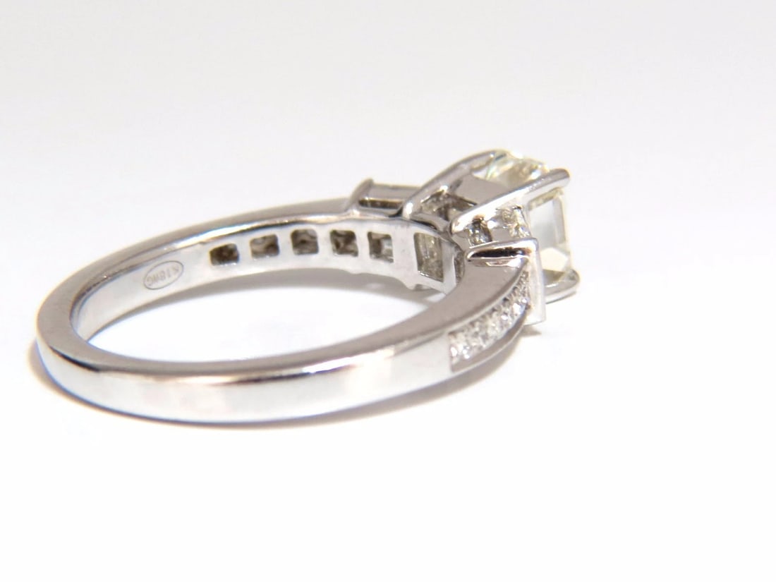 GIA Certified 1.62ct natural asscher diamond ring engagement classic 18kt** - 3