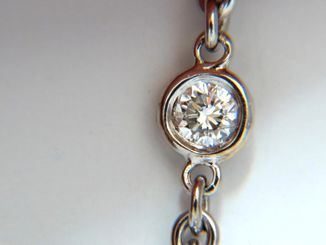 1.00ct. DIAMONDS DANGLING CIRCLE WITHIN CIRCLE BY YARD NECKLACE 18KT+** - 3