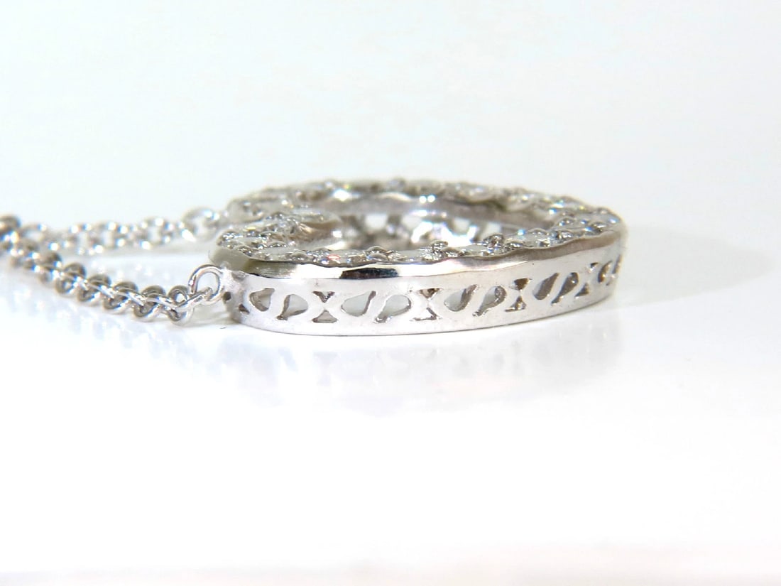 2.50CT SMOOTH EDGED BRILLIANT DIAMONDS HEART PENDANT & CHAIN F/VS 14KT ** - 4